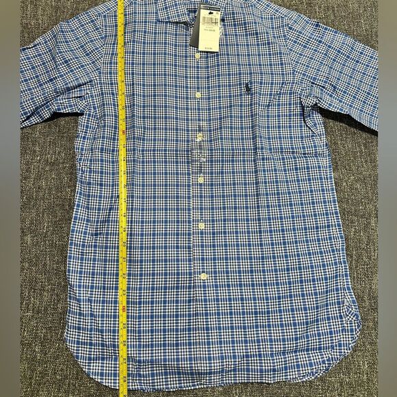Ralph Lauren Blue Casual Button Down Shirt with Timeless Plaid Design - Picture 4 of 4